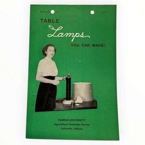 1953 Purdue Table Lamps You Can Make Bulletin 379 MCM DIY Lighting 4-H Indiana